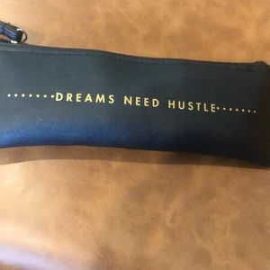 Small black rectangular wristlet